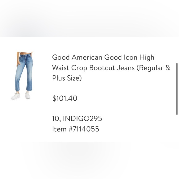GOOD AMERICAN JEANS - Only worn twice, just not the right size for me - Picture 2 of 2